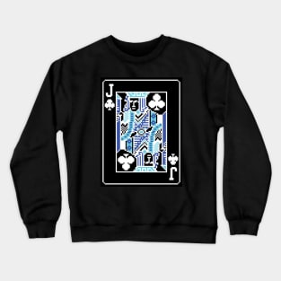 Jack of Clubs Pixel Art Bright Negative Mode Crewneck Sweatshirt